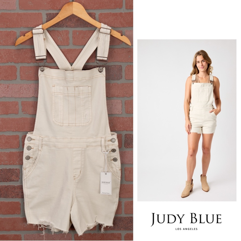 Judy Blue Overalls - Cream - Small
